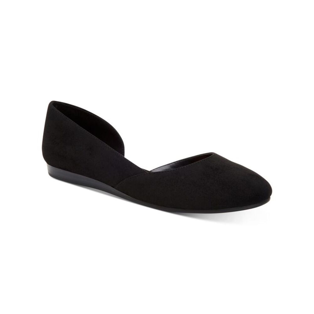 STYLE & COMPANY Womens Black D Orsay Debny Round Toe Wedge Slip On Flats 8 M